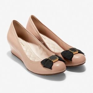 [New] Cole Haan Tali Soft Bow Pump In Nude Leather, Size US 5
